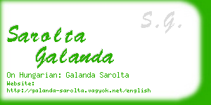 sarolta galanda business card